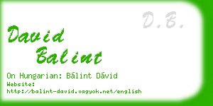 david balint business card